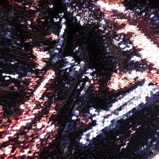 Ткань Пайеточная двухсторонняя (синий-сиреневый)